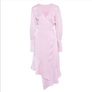 JOIE [pink satin kyrene pearl dress]